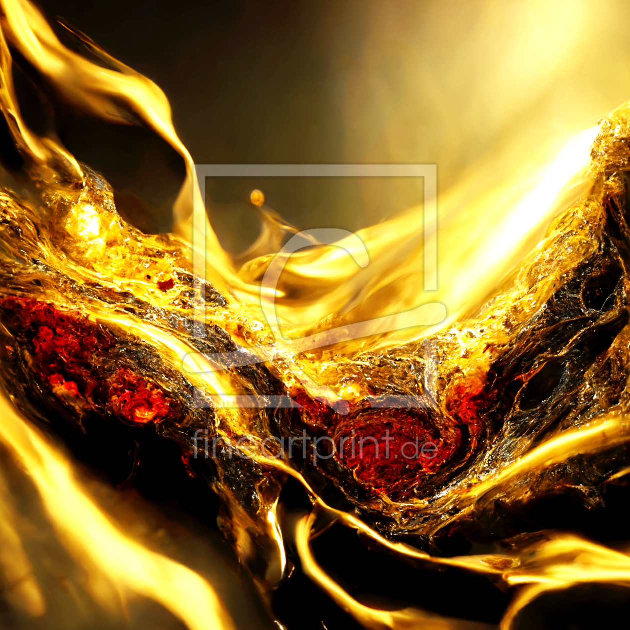 Bild-Nr.: 12619035 Abstraktes Digitales Gemälde Gold Magma erstellt von Alexander-Volkmann-Digital-Art