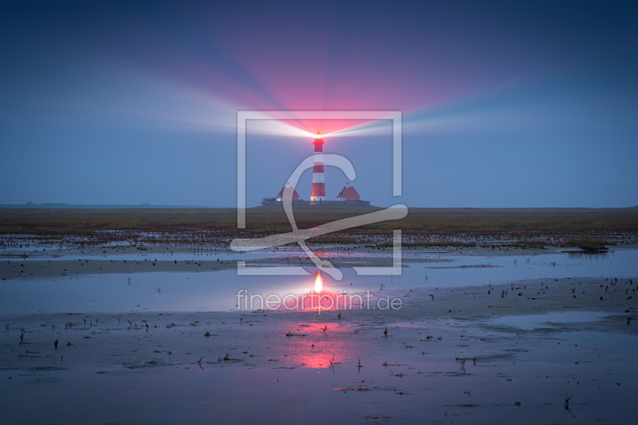 Bild-Nr.: 12625645 Leuchtturm Westerheversand am Abend erstellt von Martin Martin Wasilewski