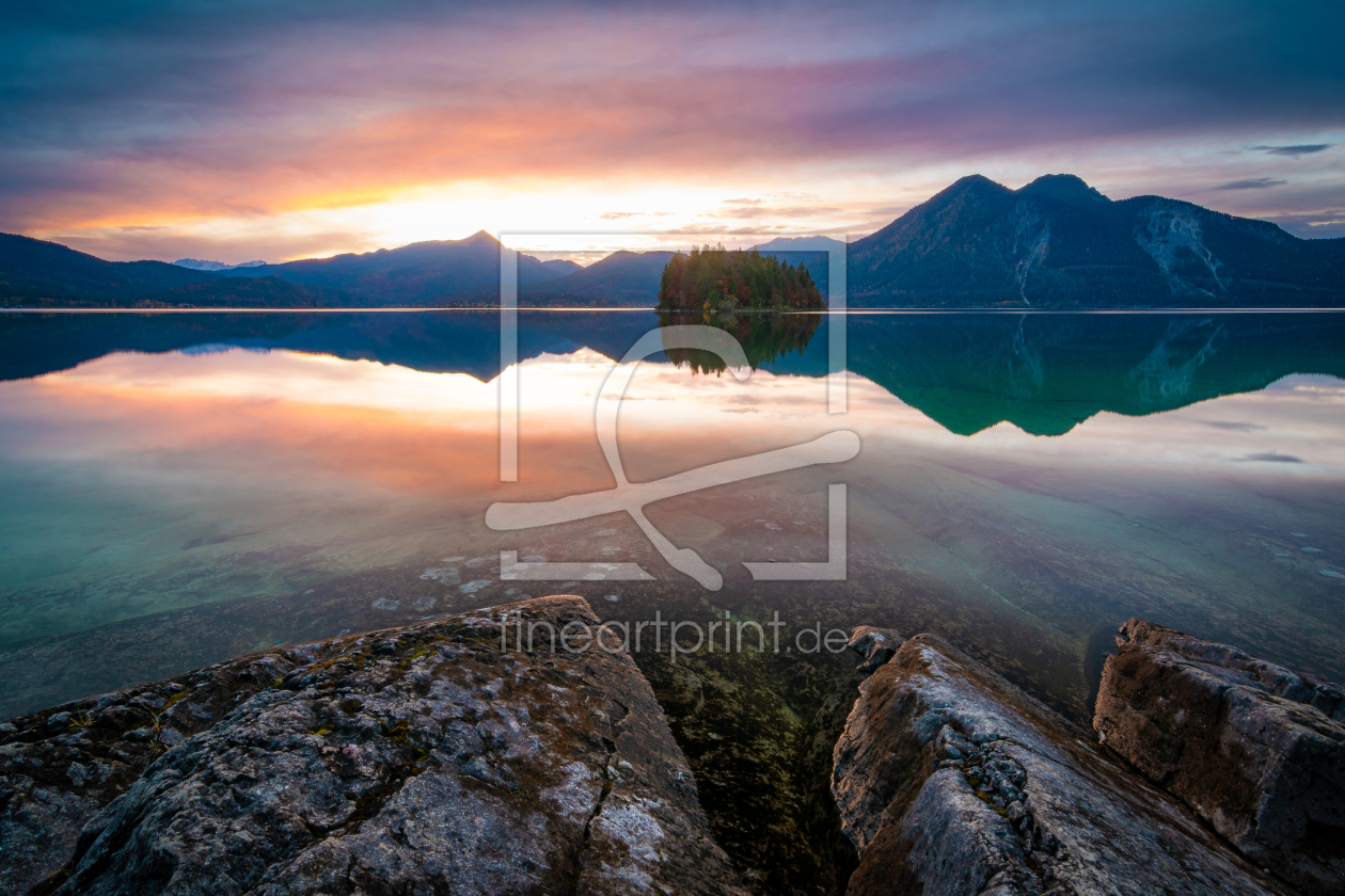 Bild-Nr.: 12627782 Sonnenuntergang am Walchensee erstellt von Martin Martin Wasilewski