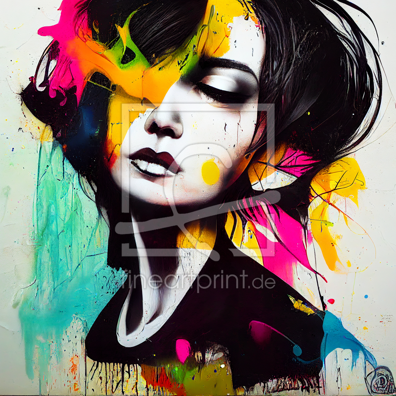 Bild-Nr.: 12630697 Abstraktes buntes Frauenportrait 2 erstellt von Alexander-Volkmann-Digital-Art