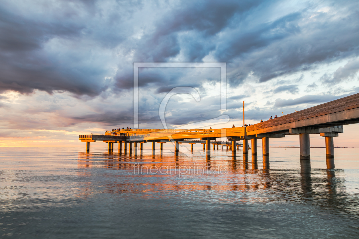 Bild-Nr.: 12630973 Seebrücke im Sonnenuntergang erstellt von Ursula Reins