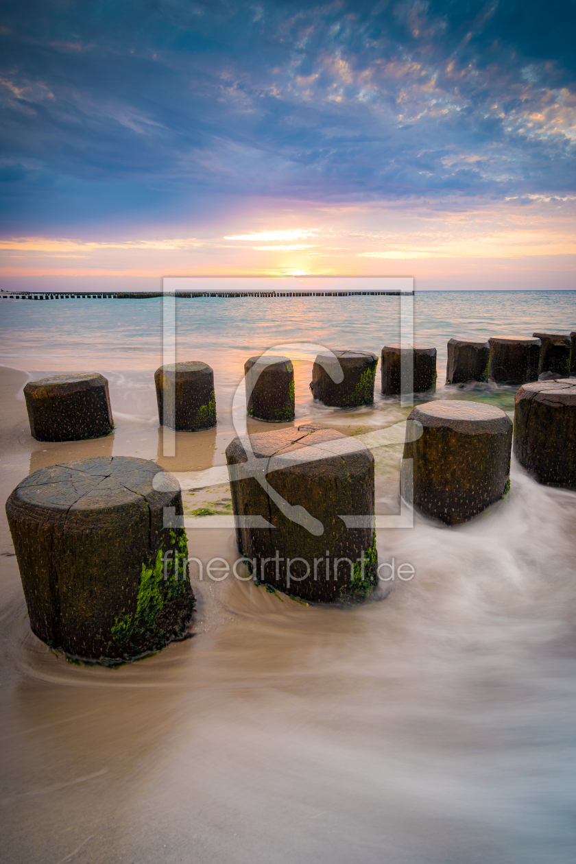 Bild-Nr.: 12633745 Buhne an der Ostsee im Sonnenuntergang erstellt von Martin Martin Wasilewski