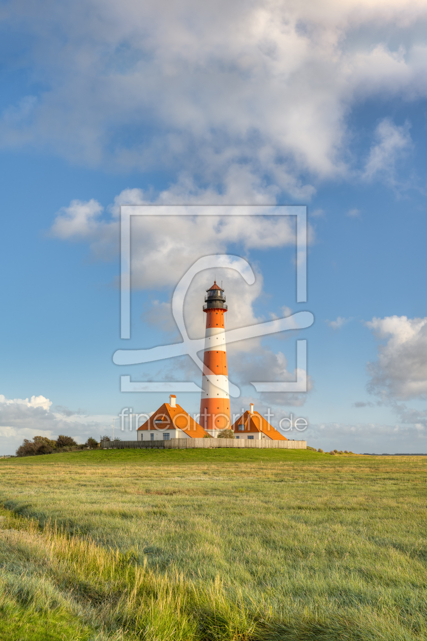 Bild-Nr.: 12636051 Leuchtturm Westerheversand an der Nordsee erstellt von Michael Valjak