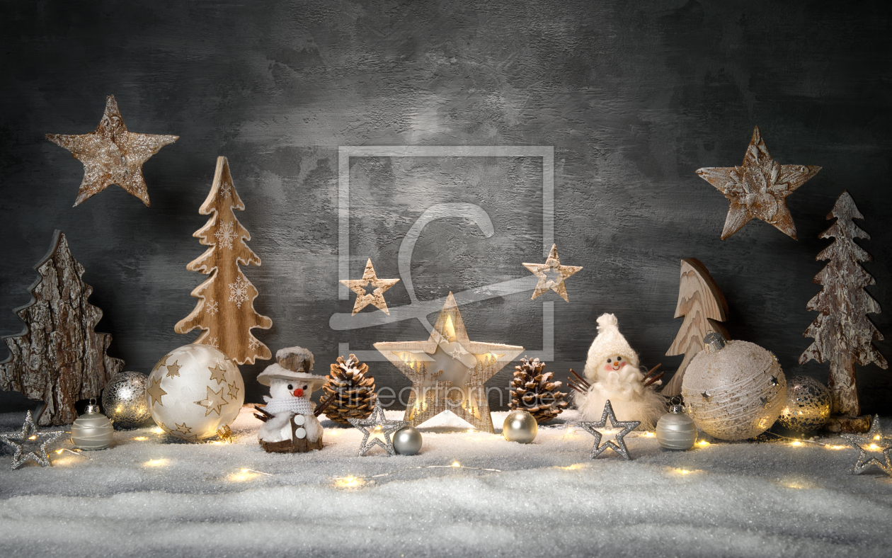 Bild-Nr.: 12644608 Weihnachtsdekoration mit grauem Hintergrund erstellt von Smileus