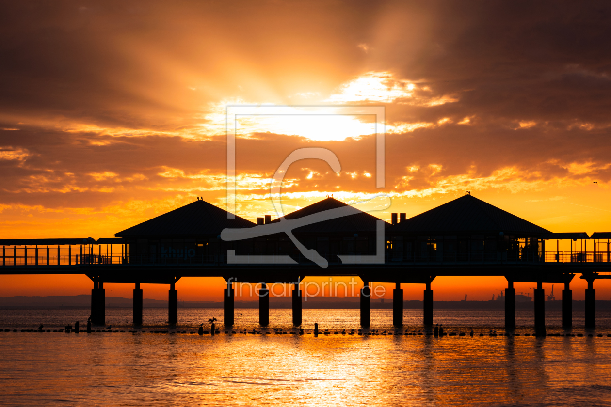 Bild-Nr.: 12678837 Seebrücke in Heringsdorf im Sonnenaufgang erstellt von Martin Martin Wasilewski