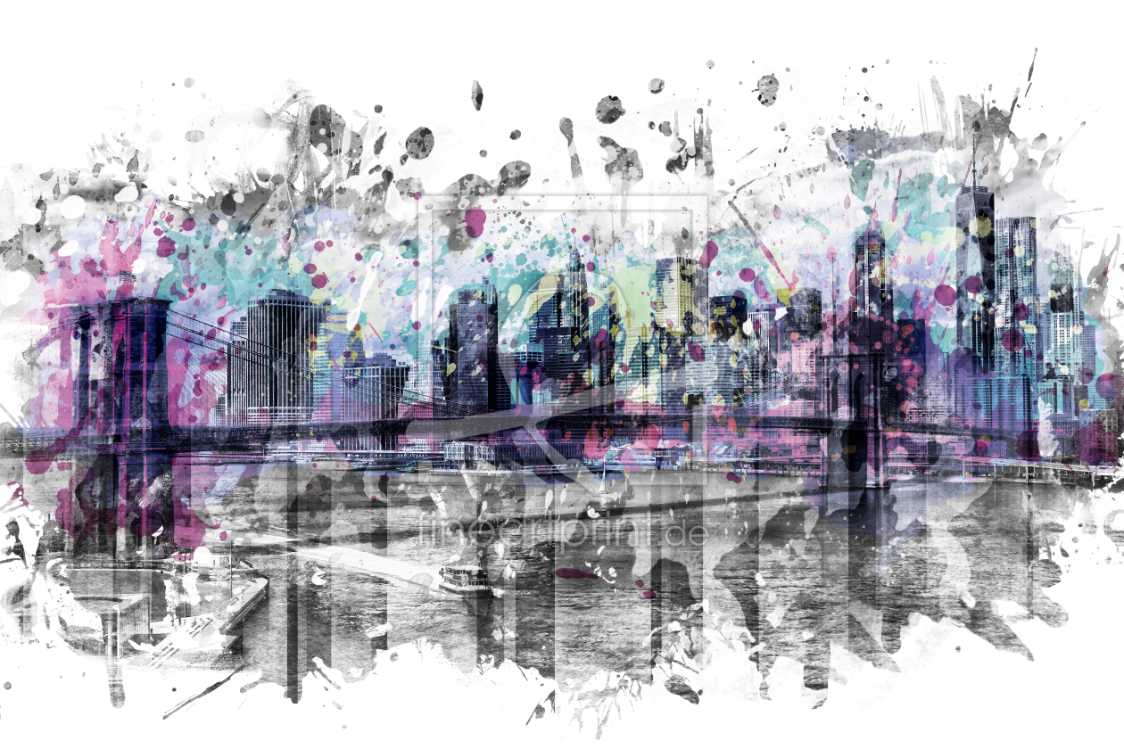 Bild-Nr.: 12696046 Modern Art NEW YORK CITY Skyline - Splashes  erstellt von Melanie Viola