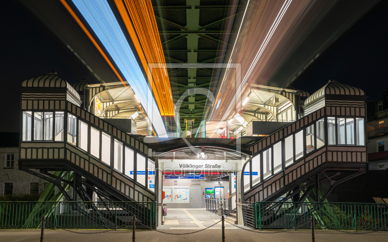 Bild-Nr.: 12697504 Wuppertal - Schwebebahn Light Trails 2 erstellt von alfotokunst
