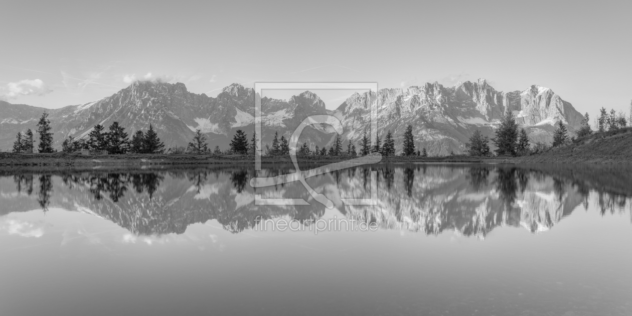 Bild-Nr.: 12701977 Wilder Kaiser in Tirol schwarz-weiss erstellt von Michael Valjak
