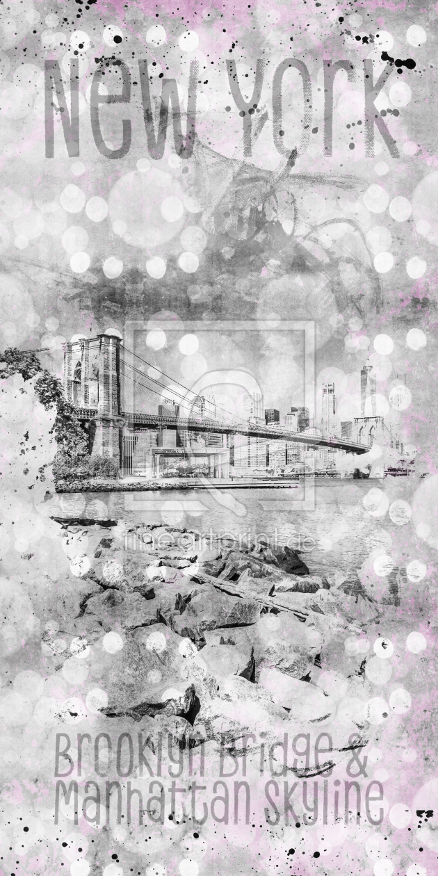 Bild-Nr.: 12703472 Graphic Art Blick von Pebble Beach auf Manhattan erstellt von Melanie Viola
