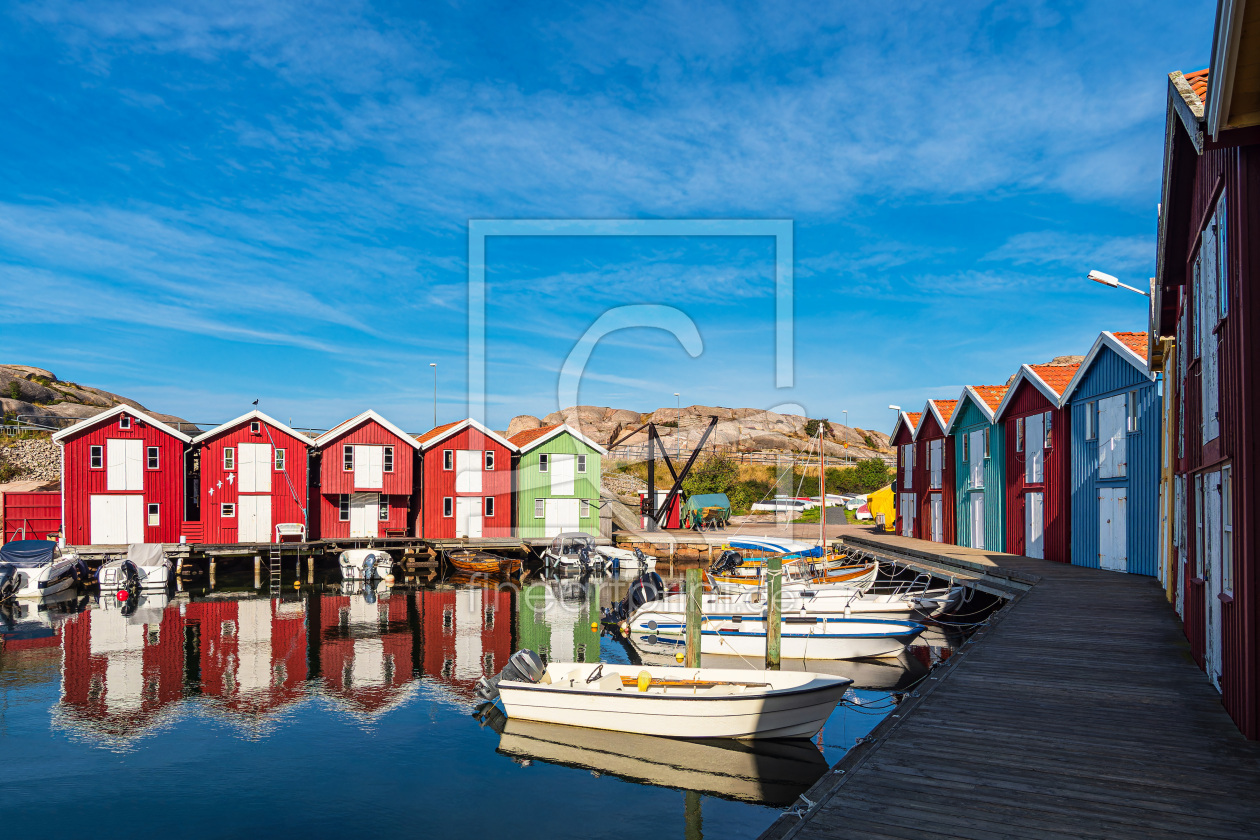 Bild-Nr.: 12717196 Hafen mit Boote im Ort Smögen in Schweden erstellt von Rico Ködder