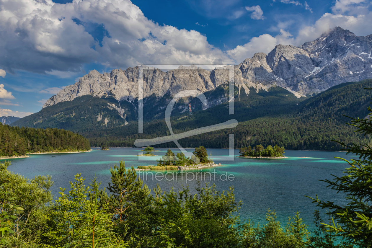 Bild-Nr.: 12724563 Eibsee mit  Panorama Zugspitzmassiv erstellt von uh-Photography