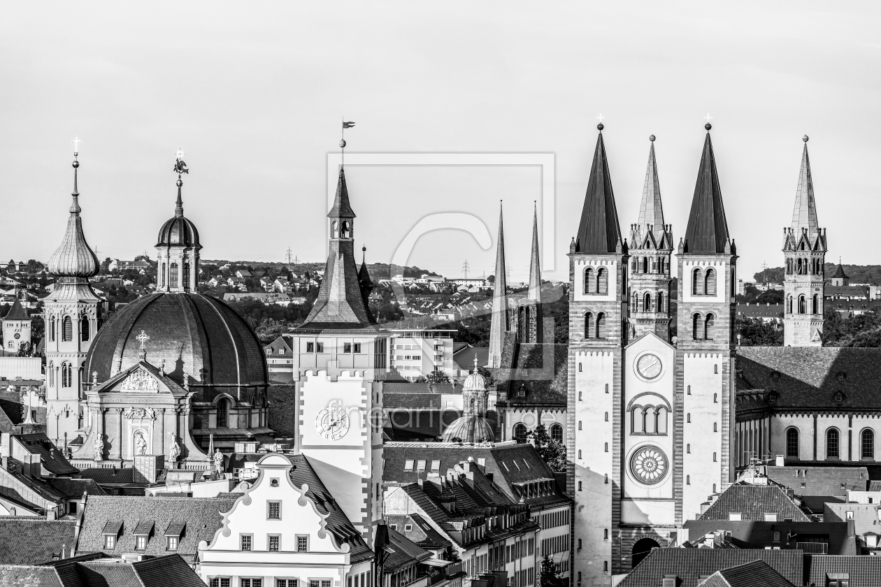 Bild-Nr.: 12728316 Altstadt von Würzburg - Schwarzweiss erstellt von dieterich