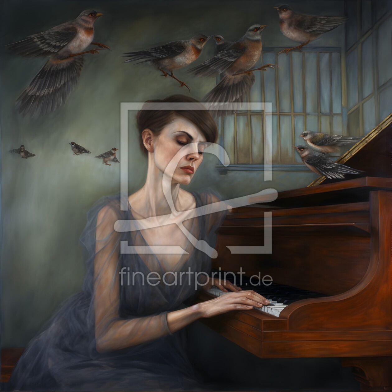 Bild-Nr.: 12736266 Die Klavierspielerin erstellt von Heike  Hultsch