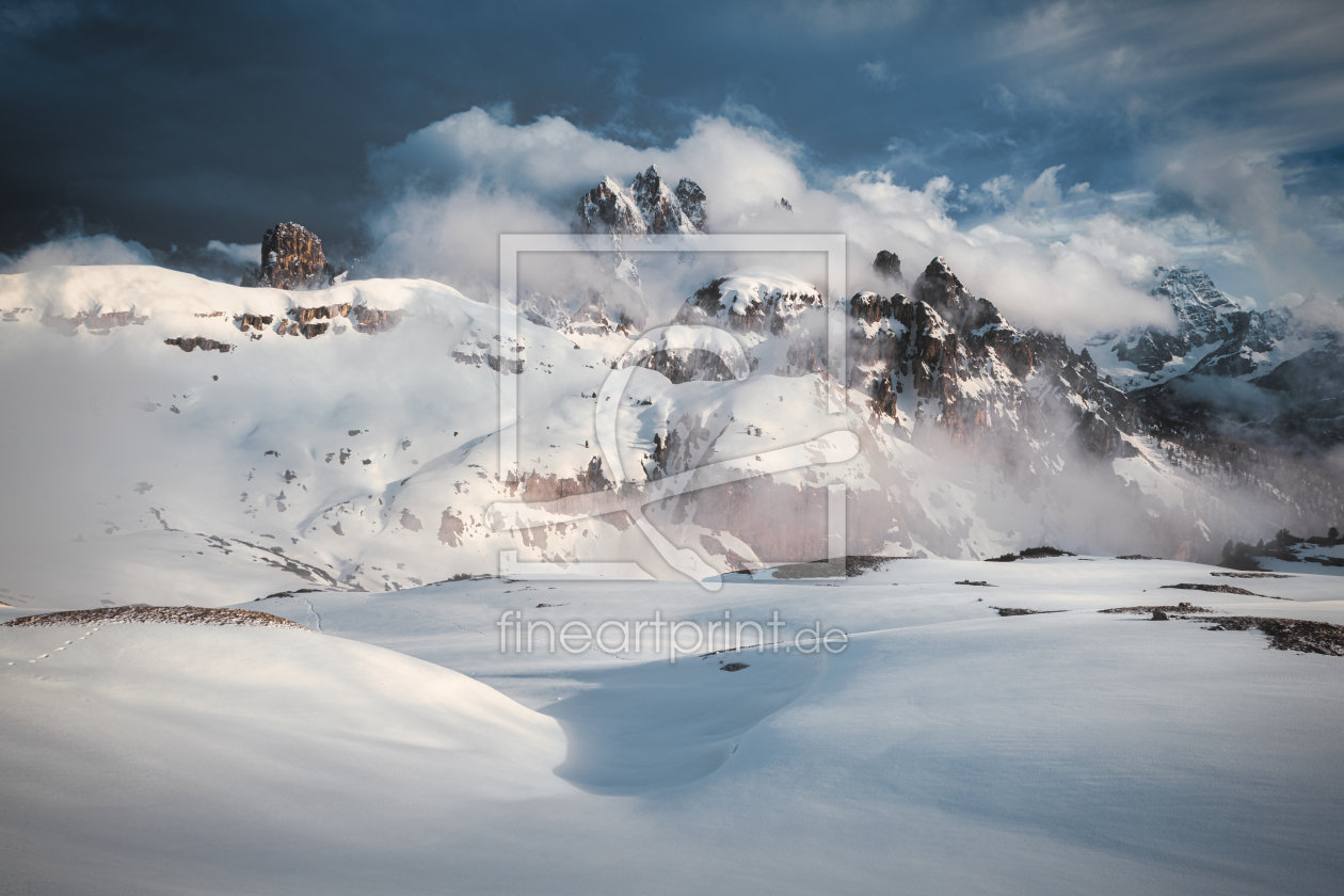 Bild-Nr.: 12740052 Dolomiten Cadini Gruppe im Schnee erstellt von Jean Claude Castor