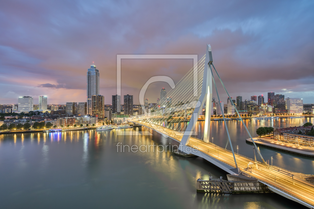 Bild-Nr.: 12741647 Rotterdam Erasmusbrücke und Skyline erstellt von Michael Valjak