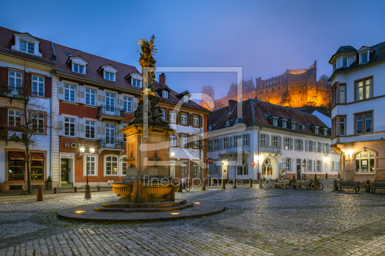 Bild-Nr.: 12741743 Heidelberger Schloss und Kornmarkt im Winter erstellt von eyetronic