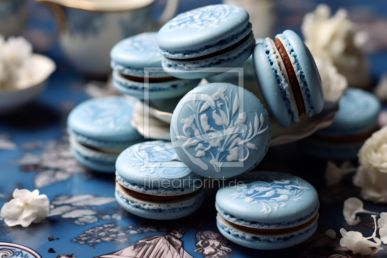 Bild-Nr.: 12742353 Macarons blau KI erstellt von Heike  Hultsch