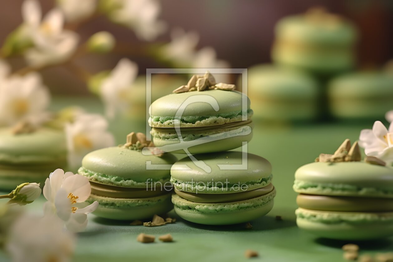 Bild-Nr.: 12742356 Macarons grün KI erstellt von Heike  Hultsch