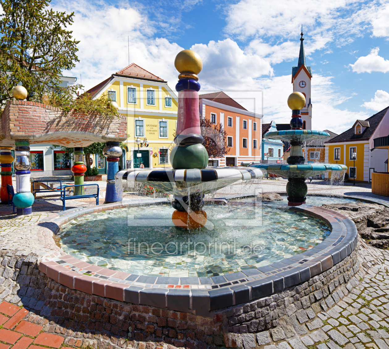 Bild-Nr.: 12744116 Hundertwasser Brunnen Zwettl Waldviertel erstellt von wompus