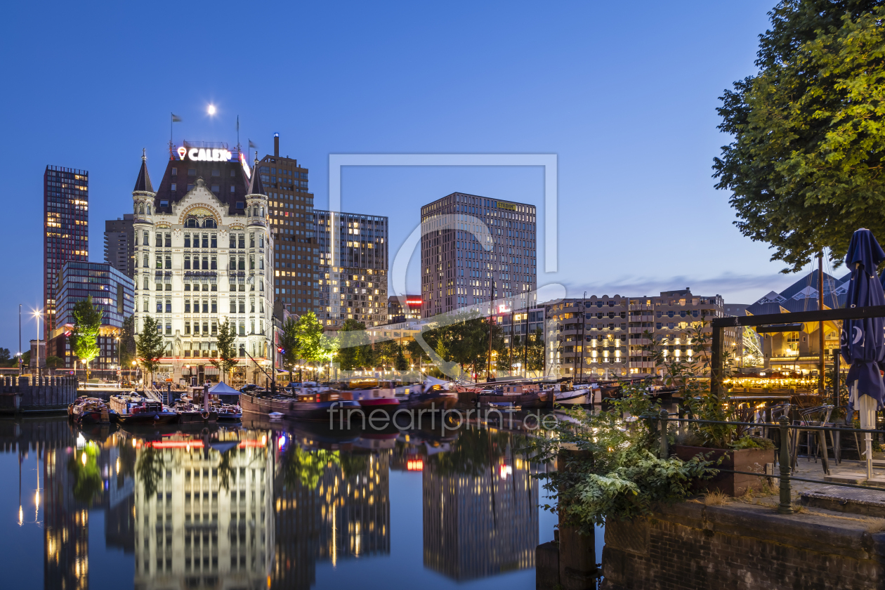 Bild-Nr.: 12751095 Oude Haven und Witte Huis in Rotterdam am Abend erstellt von Melanie Viola