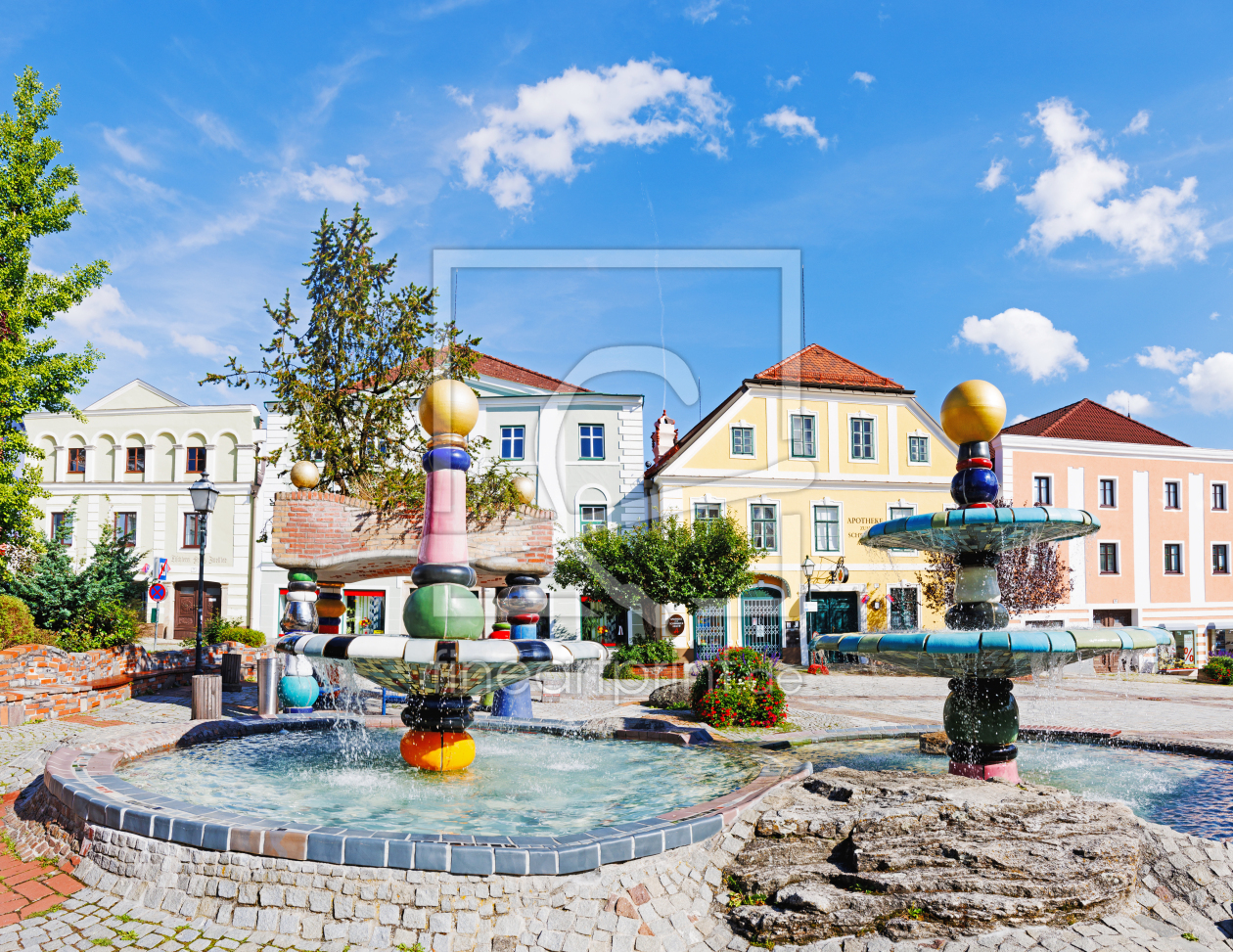 Bild-Nr.: 12751174  Hundertwasser Brunnen Zwettl Waldviertel erstellt von wompus