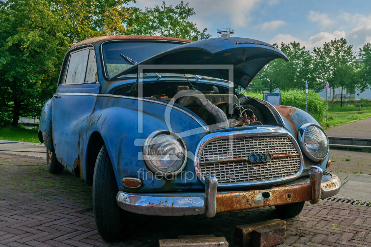 Bild-Nr.: 12753981 blauer Oldtimer Autounion Typ 1000 erstellt von volker heide
