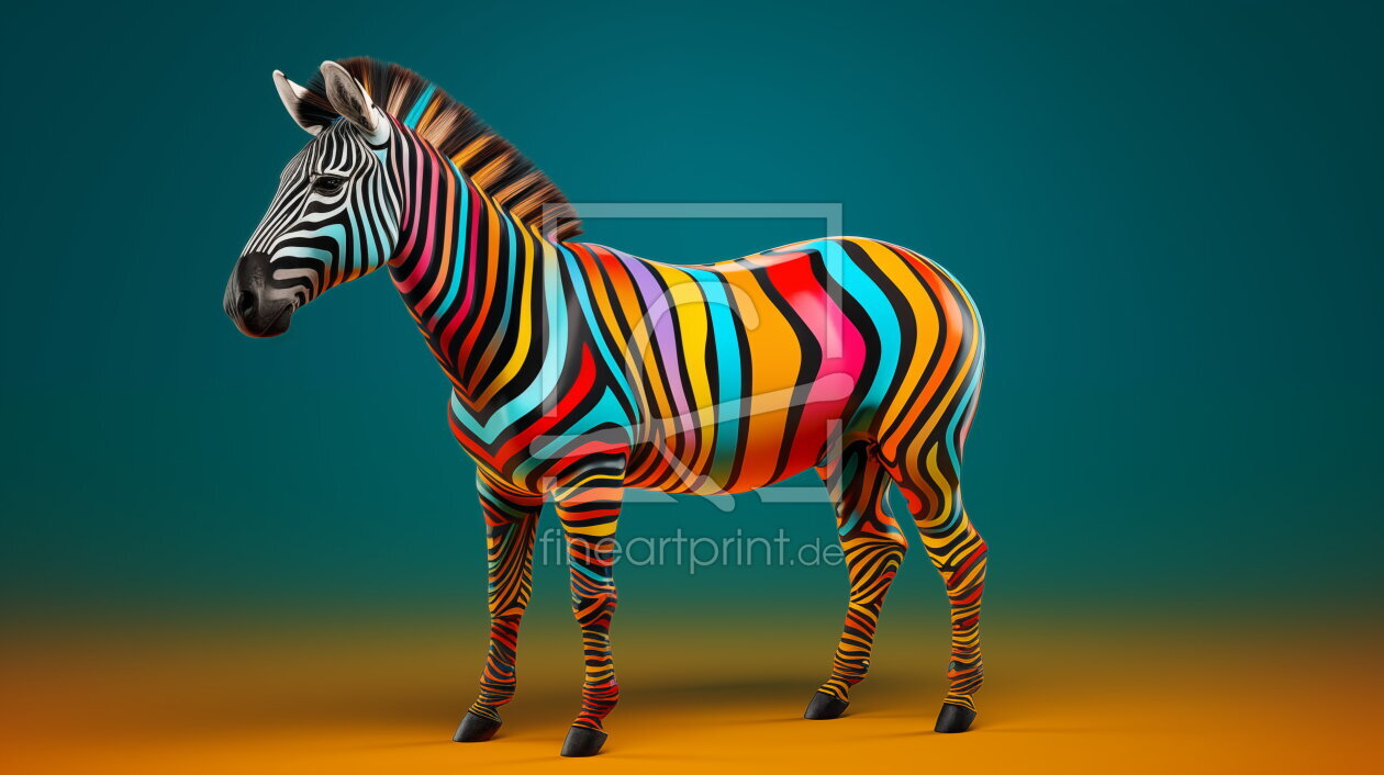 Bild-Nr.: 12761240 Buntes Zebra erstellt von Heike  Hultsch