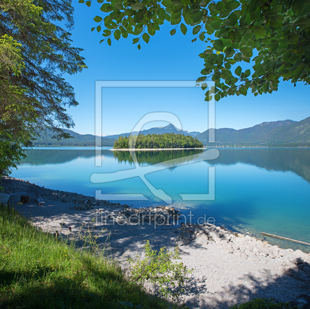 Bild-Nr.: 12765192 Insel Sassau im Walchensee erstellt von SusaZoom