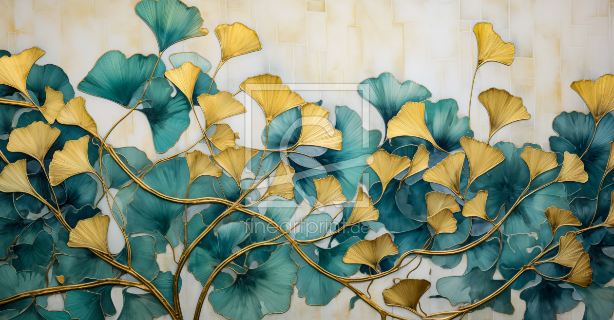 Bild-Nr.: 12768404 Gingko Kunst KI erstellt von Steffen Gierok