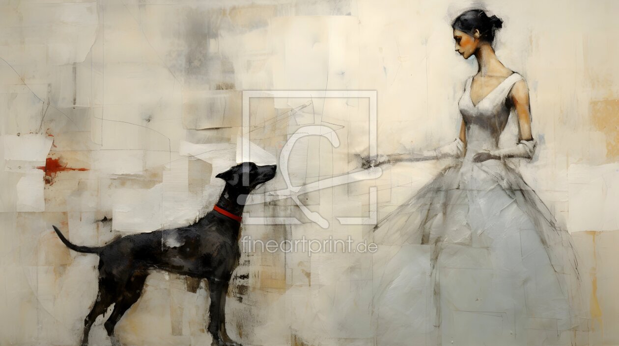 Bild-Nr.: 12768413 Dame mit Hund erstellt von Heike Hultsch