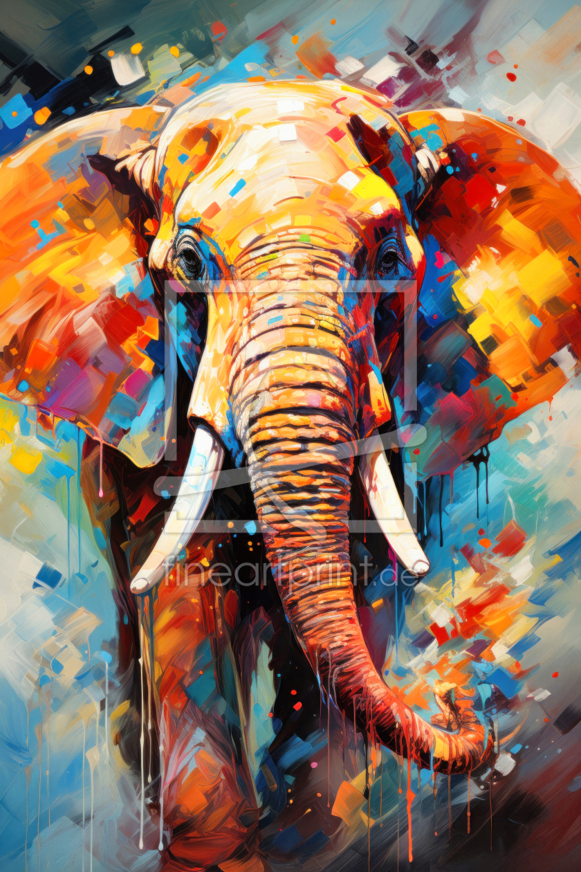 Bild-Nr.: 12769555 Bunter Elefant erstellt von ARTemberaubend