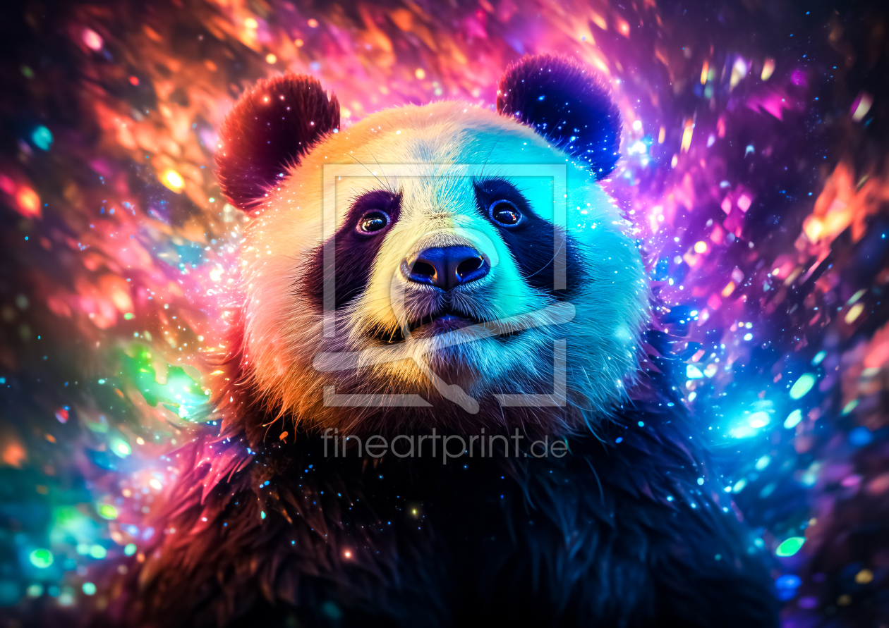 Bild-Nr.: 12770715 Neon Panda KI erstellt von Steffen Gierok