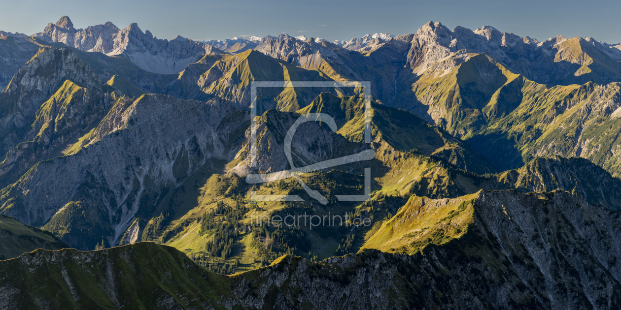 Bild-Nr.: 12771903 Panorama vom Nebelhorn bei Sonnenaufgang erstellt von Walter G. Allgöwer