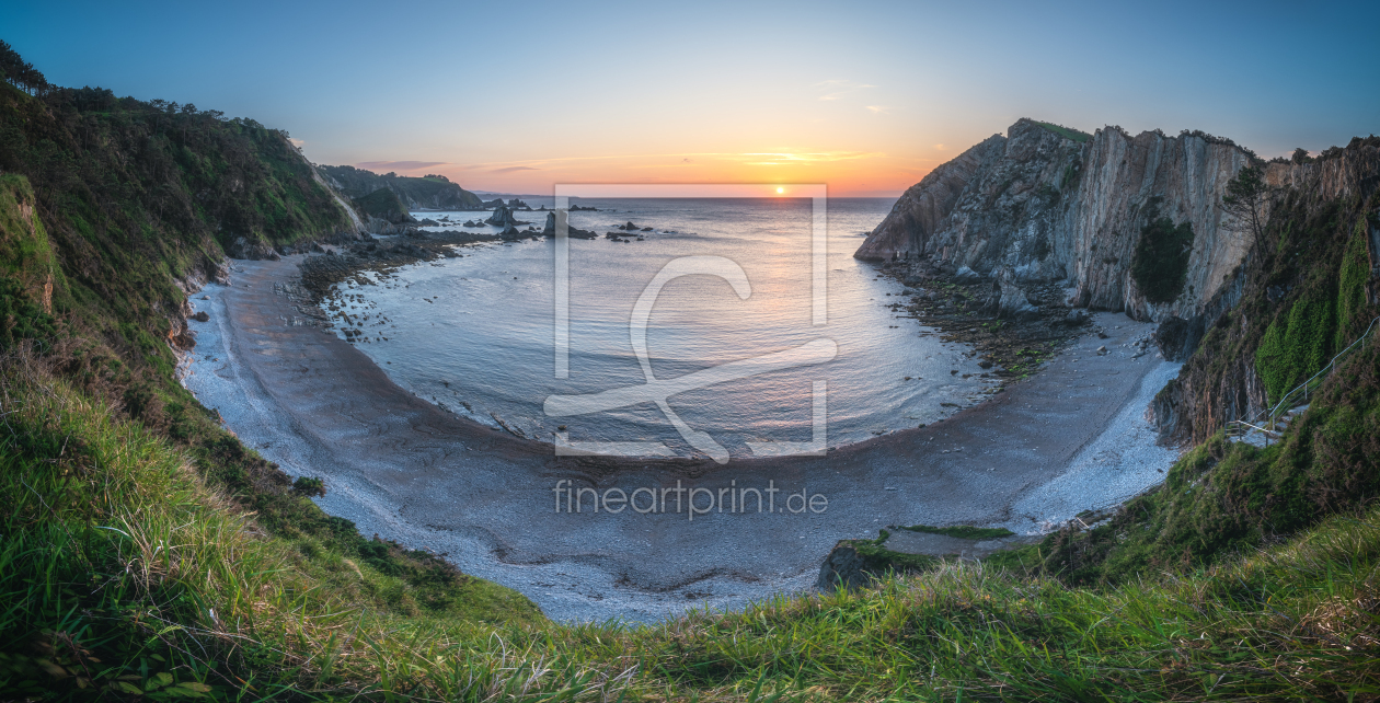 Bild-Nr.: 12783935 Spanien Playa de Silencio Panorama am Abend erstellt von Jean Claude Castor