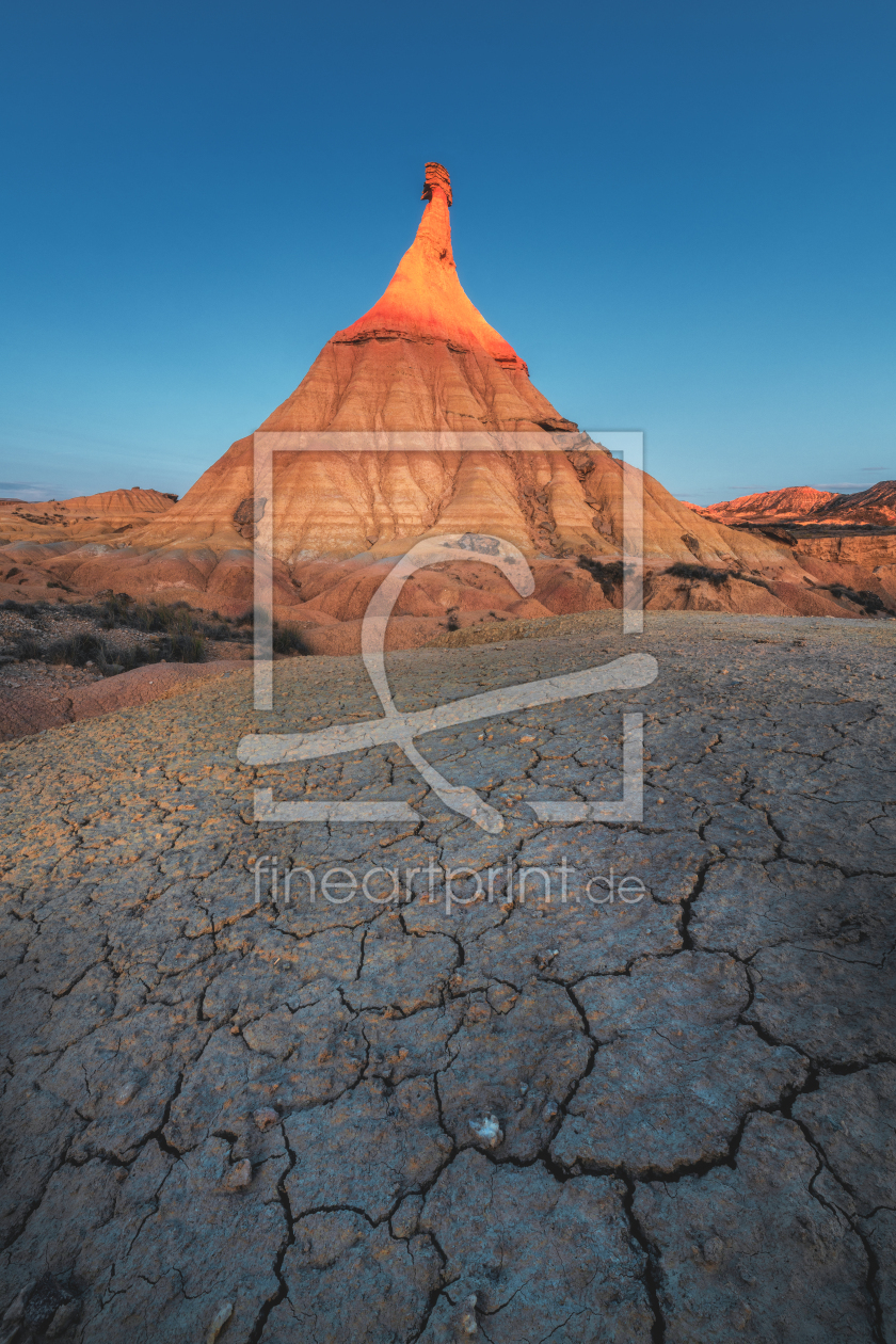 Bild-Nr.: 12786813 Spanien Navarra Bardenas Reales Alpenglühen erstellt von Jean Claude Castor