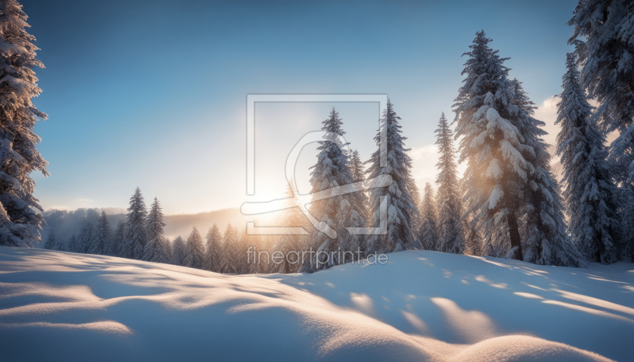 Bild-Nr.: 12788734 Winterwald KI erstellt von XYRIUS