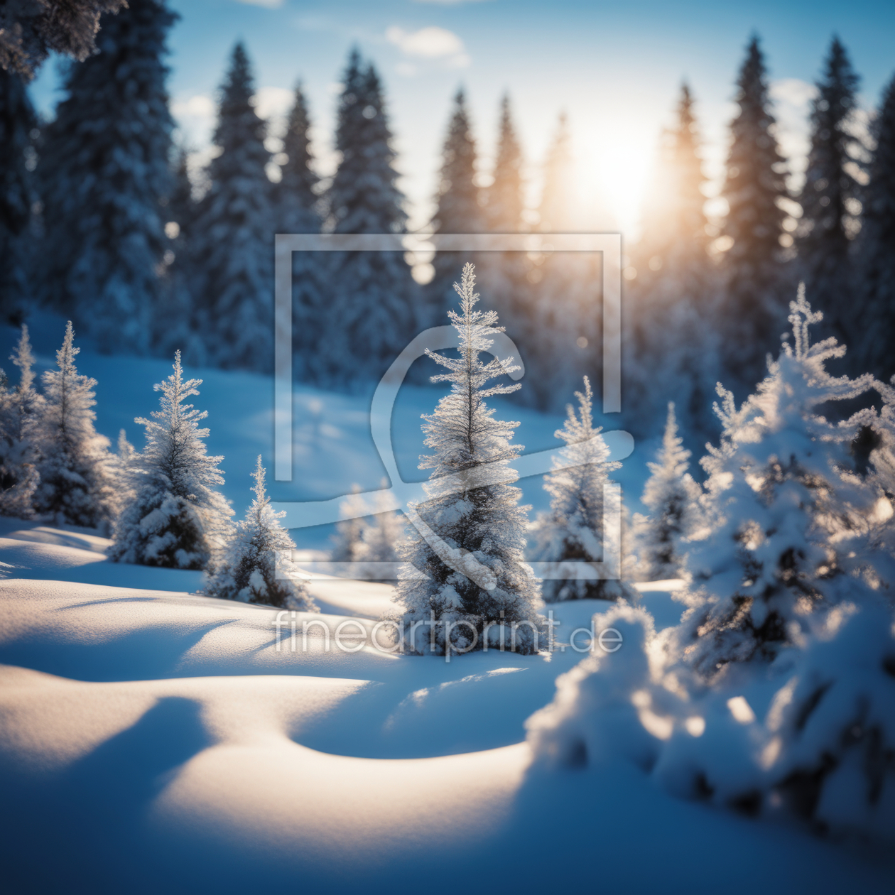 Bild-Nr.: 12788742 Winterwald KI erstellt von XYRIUS