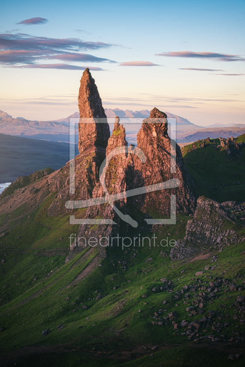 Bild-Nr.: 12788903 Schottland Old man of Storr Alpenglühen erstellt von Jean Claude Castor