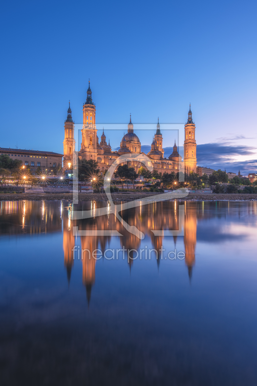 Bild-Nr.: 12791081 Spanien Saragossa Basilica del Pilar Blaue Stunde erstellt von Jean Claude Castor