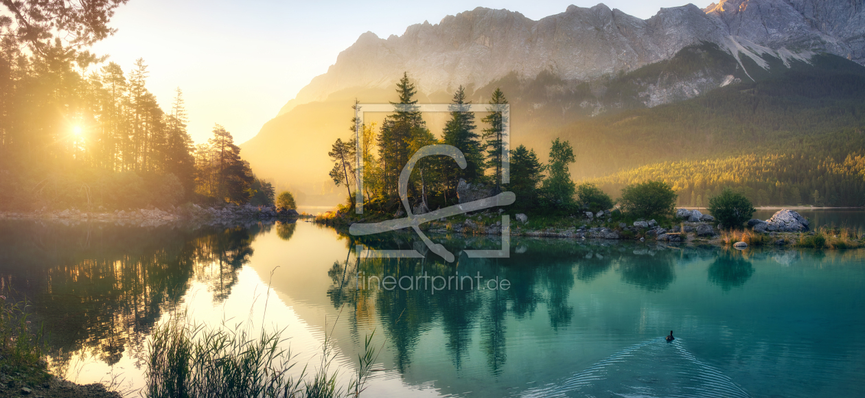 Bild-Nr.: 12791317 Ein idyllischer See bei Sonnenaufgang erstellt von Smileus