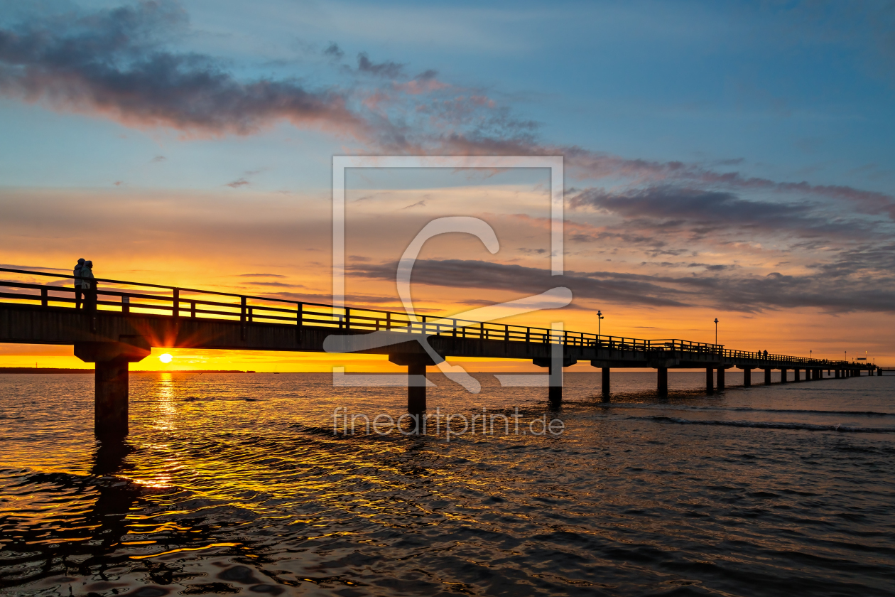 Bild-Nr.: 12795956 Sonnenuntergang an der Prerower Seebrücke erstellt von Vossiem