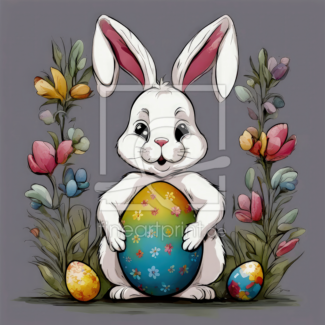 Bild-Nr.: 12797373 Der Osterhase kommt KI erstellt von XYRIUS