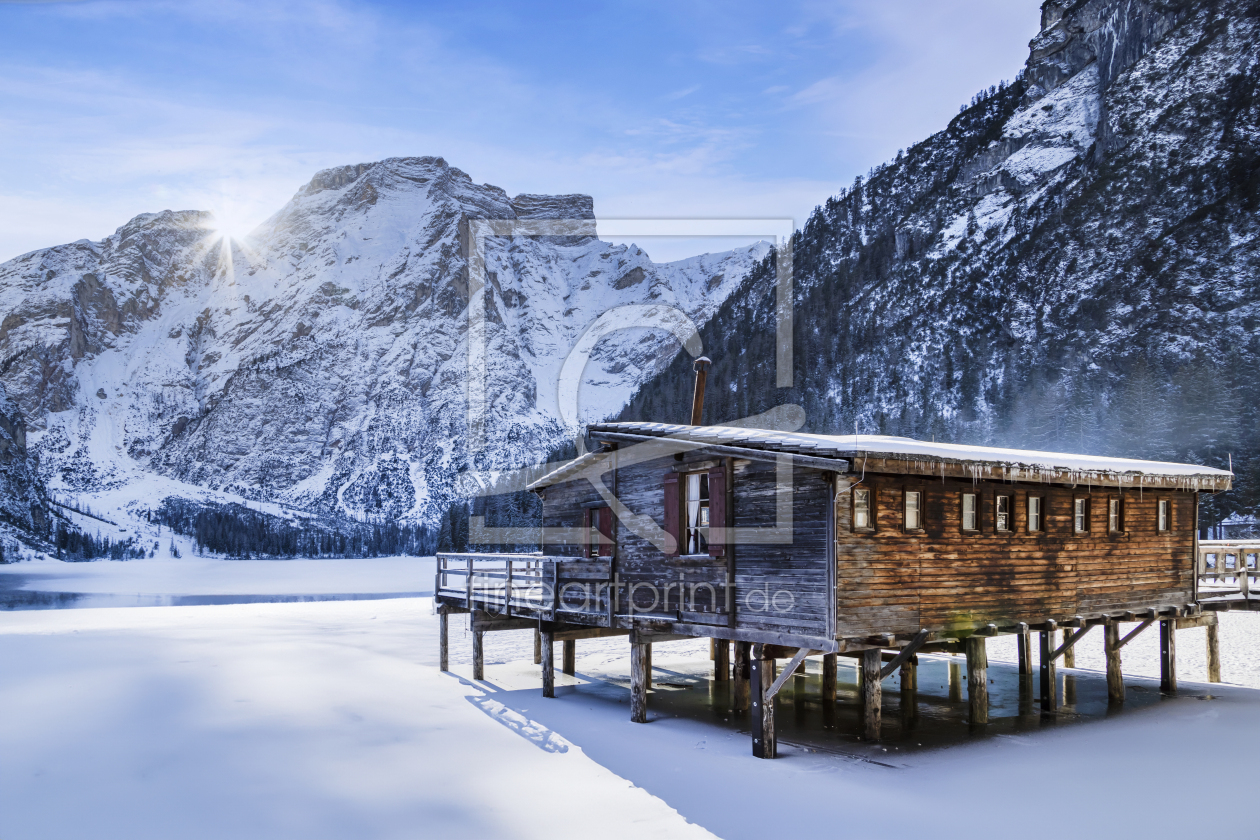 Bild-Nr.: 12799628 Pragser Wildsee an einem idyllischen Wintertag erstellt von Melanie Viola