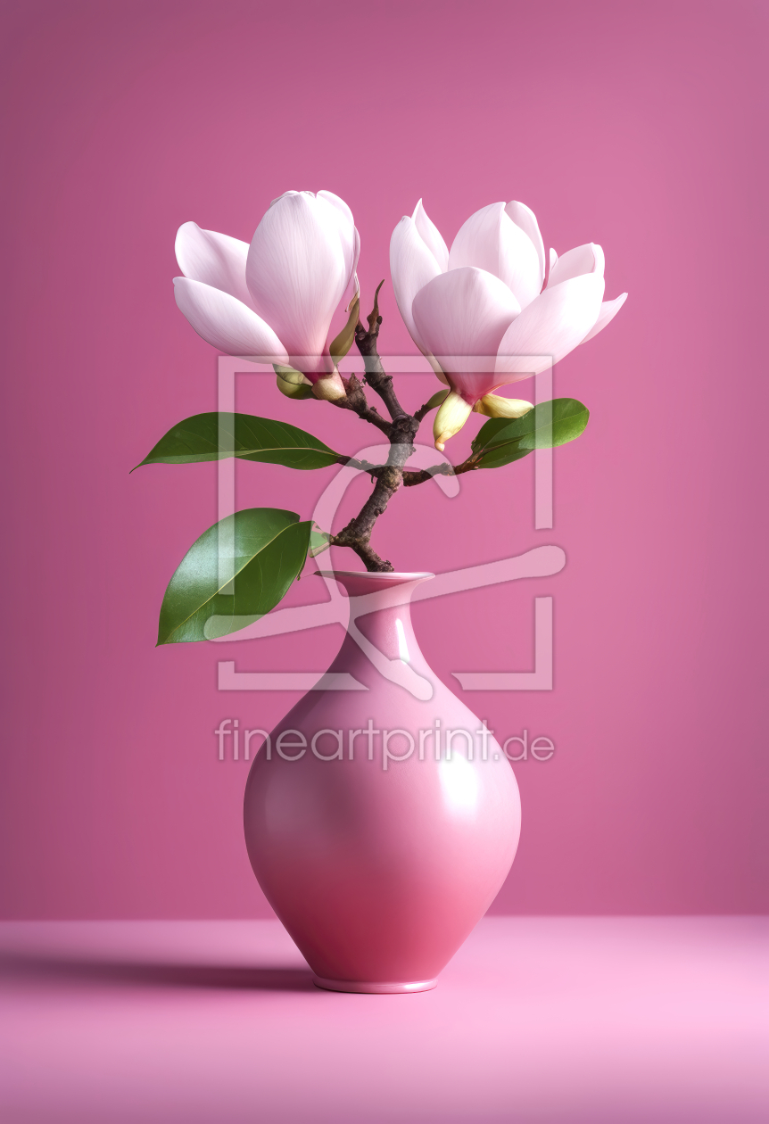 Bild-Nr.: 12804704 Magnolienzweig in Vase KI erstellt von XYRIUS