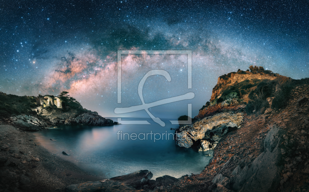 Bild-Nr.: 12807113 Nachthimmel mit Milchstraße über malerischen Küste erstellt von Smileus