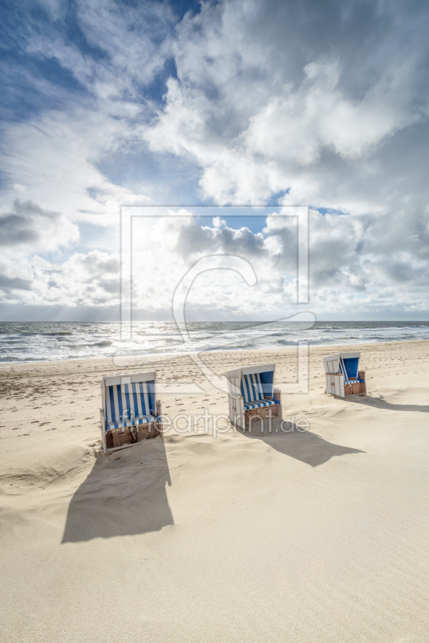 Bild-Nr.: 12809749 Strandkörbe am Nordseestrand auf Sylt erstellt von eyetronic
