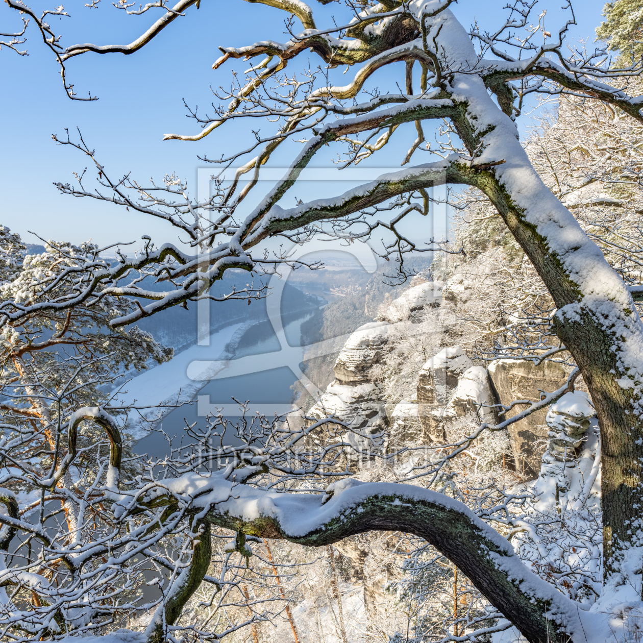 Bild-Nr.: 12811428 Bastei im Winter erstellt von eyetronic