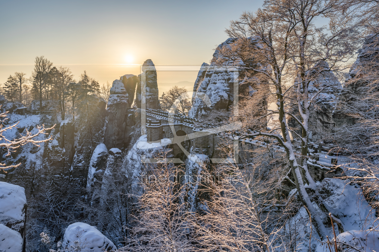 Bild-Nr.: 12811658 Basteibrücke im Winter erstellt von eyetronic