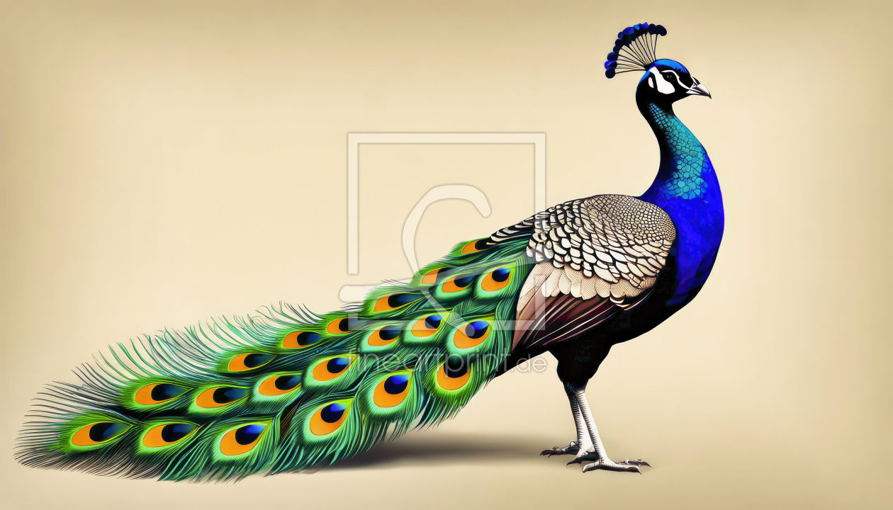 Bild-Nr.: 12811898 Pfau KI erstellt von XYRIUS