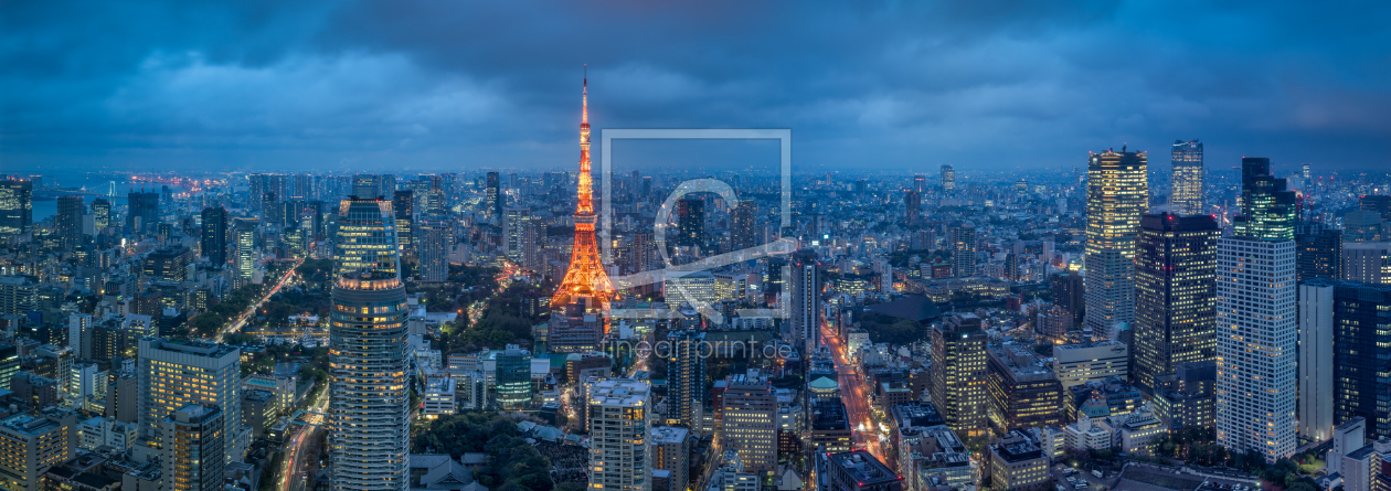 Bild-Nr.: 12812864 Tokyo Skyline Panorama bei Nacht erstellt von eyetronic